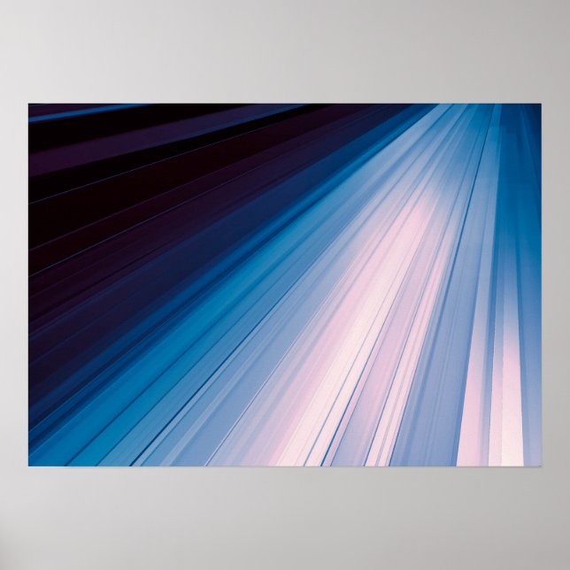 Elegant Blue Ray of Light Artwork | Poster (Front)