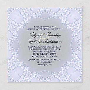 elegant blue rehearsal dinner invitations