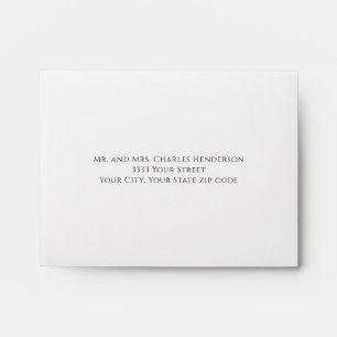 Elegant Blue RSVP Wedding Envelope