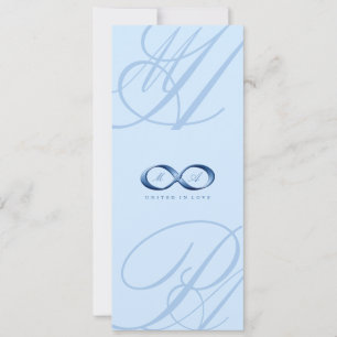Elegant Blue Sapphire Infinity Hand Clasp Wedding Invitation