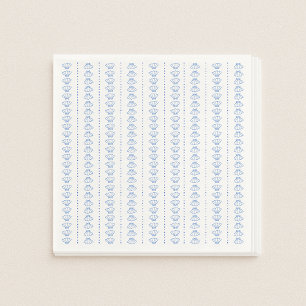 Elegant Blue Seashell Nautical Coastal Wedding Napkin