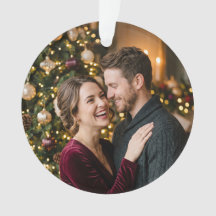 Elegant Blue Silver First Christmas Together