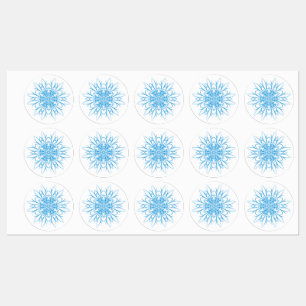 Elegant Blue Snowflake Mandala