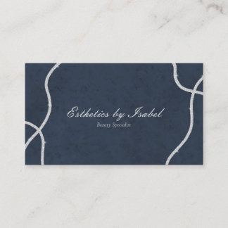 Elegant Blue Sparkle Aesthetic Business Card