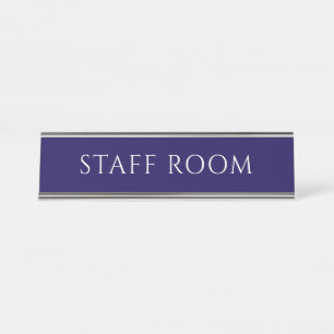 Elegant Blue Staff Room Name Plate