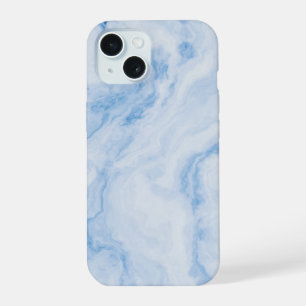 Elegant Blue Stone Marble Pattern iPhone 15 Case
