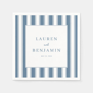 Elegant Blue Stripes Napkin
