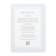 Elegant Blue Stripes Sage Wedding Details Card