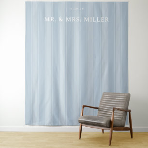 Elegant Blue Stripes Tapestry