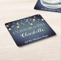 Elegant Blue Surprise Retirement Party  Napkins