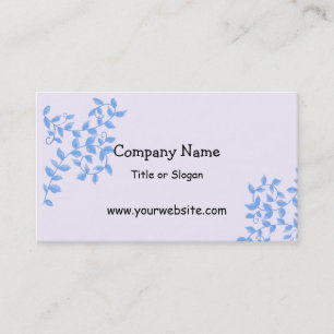 Elegant Blue Vines Business Card