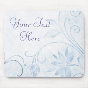 Elegant Blue Vintage Mouse Pad