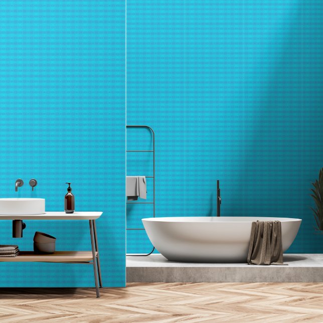 Elegant blue wallpaper (Bathroom)