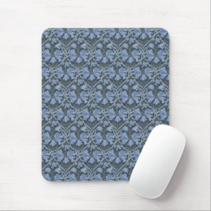 Elegant Blue Watercolor Floral Pattern  Mouse Pad