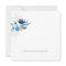 Elegant Blue Watercolor Floral Personal Stationery
