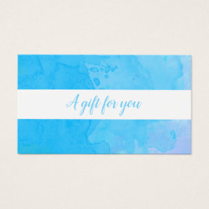 Elegant Blue Watercolor Gift Certificate