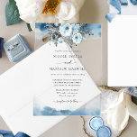 Elegant Blue Watercolor Stains and Floral Wedding Acrylic Invitations<br><div class="desc">Create an unforgettable first impression with our stunning acrylic wedding invitation, designed to showcase your special day in a way that’s as beautiful as the love you share. This modern yet timeless design features delicate blue watercolor stains, softly framing the wedding details for a graceful and artistic look. The transparent...</div>