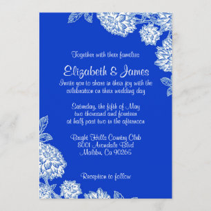 Elegant Blue Wedding Invitations
