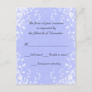 Elegant Blue Wedding Response Card