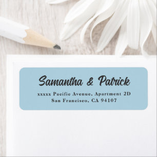Elegant Blue Wedding Return Address Labels