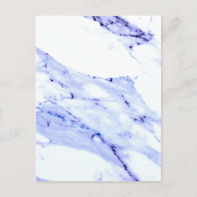 Elegant Blue White Marble granite stone Postcard (Front)