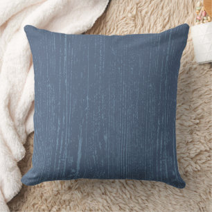 Elegant Blue Wood Grain Cushion