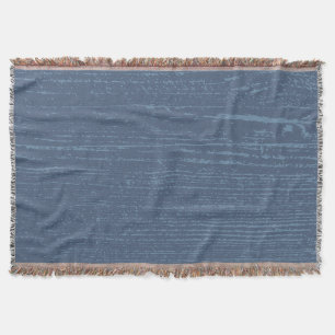 Elegant Blue Wood Grain Throw Blanket