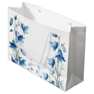 Elegant Bluebells Flowers Large Gift Bag