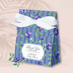 Elegant Blueberries Berry Sweet Baby Shower Favour Box