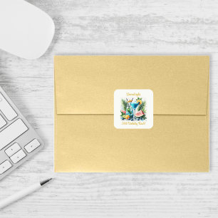 Elegant Blueberry Brunch 30th Birthday Celebration Square Sticker