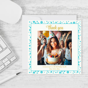 Elegant Blueberry Brunch 30th Birthday Celebration Thank You Card