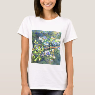 Elegant blueberry watercolor painting T-Shirt