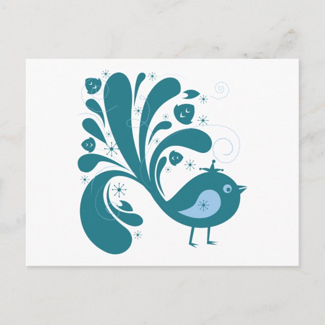 elegant bluebird postcard (Front)