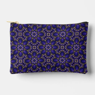 Elegant Bluish Purple Abstract Dot Art Pattern Accessory Pouch