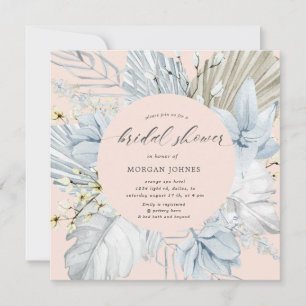 elegant blush bohemian floral Bridal Shower