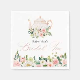 Elegant Blush Bridal Tea Bridal Shower Napkin