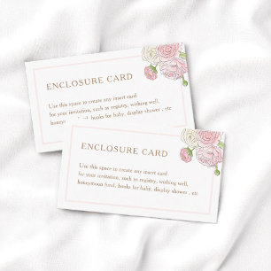 Elegant Blush Bubbly Bridal Shower Enclosure Card