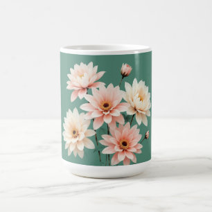 Elegant Blush Chrysanthemum Art Coffee Mug