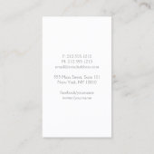 Elegant Blush Confetti Rain Pattern Grey Business Card (Back)