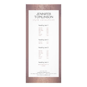 Elegant Blush Confetti Rain Pattern Rack Card