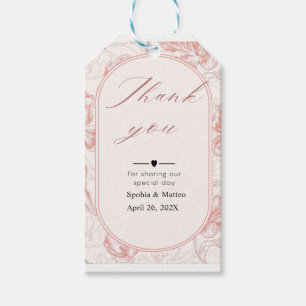 Elegant Blush Floral Arch Wedding Invitation Gift Tags