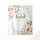 Elegant Blush Floral Bridal Shower Backdrop