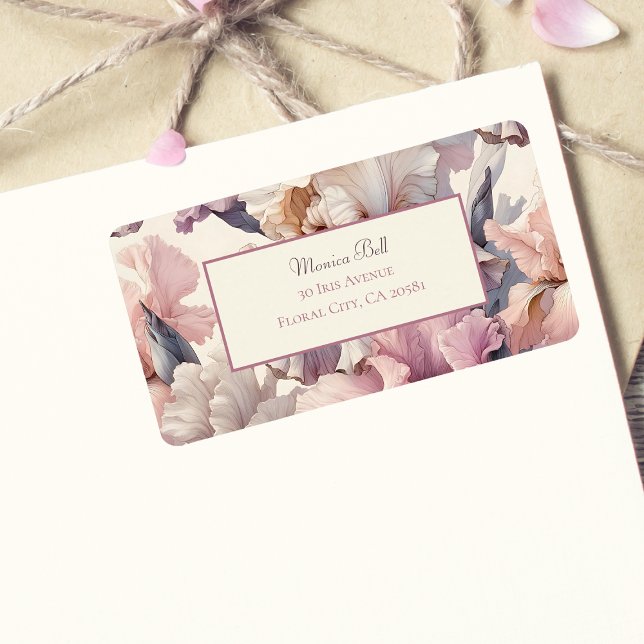 Elegant Blush Floral Chic Wedding Return Address Label (Creator Uploaded)