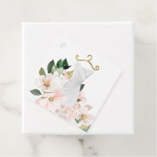 Elegant Blush Floral Dress Bridal Shower Favour Gi Tags