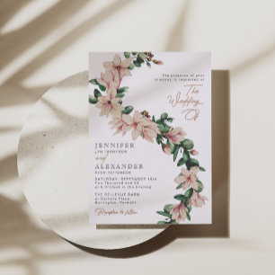 Elegant Blush Floral Eucalyptus Wedding Rose Gold