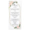 Elegant Blush Floral Geometric Wedding Menu Cards