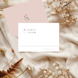 Elegant Blush Floral Monogram Wedding Save The Date
