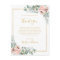 Elegant Blush Floral | Thank You Reception Card