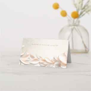 Elegant blush floral wedding place card