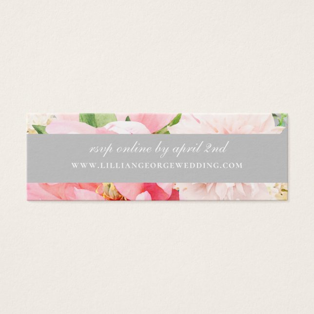 Elegant Blush Floral Wedding Website RSVP (Front)